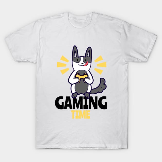 gaming time husky T-Shirt by ArtStopCreative